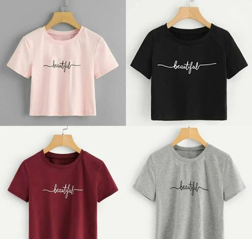 Checkout this latest Tshirts
Product Name: *Classic Modern Women Tshirt*
Fabric: Cotton
Sleeve Length: Short Sleeves
Pattern: Printed
Net Quantity (N): 4
Sizes:
S (Bust Size: 33 in, Length Size: 15 in) 
M (Bust Size: 35 in, Length Size: 15 in) 
L (Bust Size: 37 in, Length Size: 16 in) 
XL (Bust Size: 39 in, Length Size: 16 in) 
Womens Top, Crop top for girls, Girls Top, Ladies top, Crop top for womens, Black top for womens, White Top, xl tops, Set of 4 top, Top combo, Pack of 4 top combo, Crop top, Cotton Top, Top dikhao, Premium Cotton, Viral Top, Panda Printed Top, Yellow Top, Beautiful printed top, Top & Tunics, Oops TOps,Black top
Country of Origin: India
Easy Returns Available In Case Of Any Issue


SKU: UC-COMBO-CROP-014
Supplier Name: Lukonn

Code: 295-60495541-9991

Catalog Name: Urbane Modern Women Tshirts 
CatalogID_15894469
M04-C07-SC1021