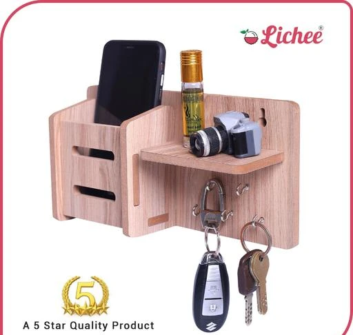 Checkout this latest Key Holders_500-1000
Product Name: *5 Hooks and 1 Mobile 2 in 1 Premium Wooden Keys & Mobile Stand for Entryway, Kitchen, Office, Mudroom, Wall Mount Decorative Keys Organizer Key Holder Wood Key Holder*
Material: Wooden
Color: Brown
Multipack: 1
NO MORE 