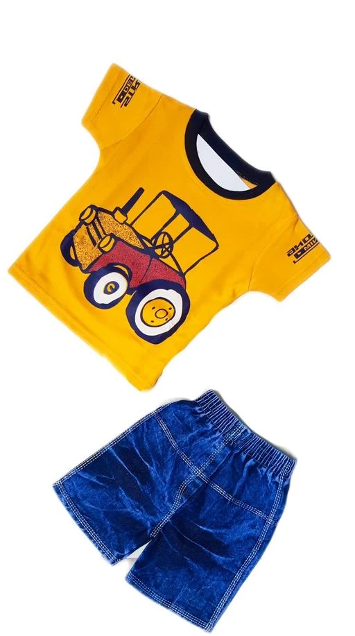 Checkout this latest Clothing Set
Product Name: *Modern Stylish Boys Top & Bottom Sets*
Top Fabric: Elastane
Bottom Fabric: Hosiery
Sleeve Length: Short Sleeves
Top Pattern: Printed
Bottom Pattern: Printed
Net Quantity (N): Single
Sizes:
6-12 Months, 9-12 Months, 12-18 Months, 18-24 Months, 1-2 Years
Alexa creation is a premier children's wear brand. We are manufacturing best quality products for kids. Our products provide styling without compromising comfort or durability. This lovely dress is perfect for your little beautiful girl and boy. The garment is also fully lined with cotton. This garment is ideal for your little girl's cherished birthday or other celebrations, functions and outings.
Country of Origin: India
Easy Returns Available In Case Of Any Issue


SKU: Ac-k-145-hf-yellow
Supplier Name: Alexa Creation

Code: 332-60850444-999

Catalog Name: Modern Stylish Boys Top & Bottom Sets
CatalogID_16020454
M10-C32-SC1182