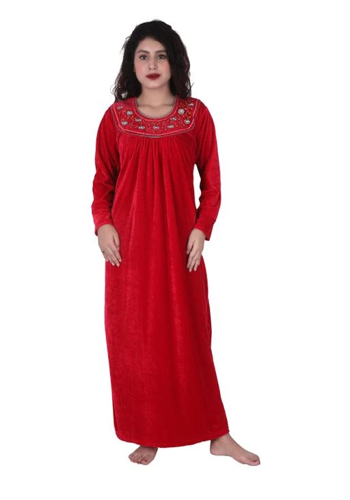 Velvet discount nighty gown