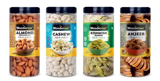 Checkout this latest Dry Fruits
Product Name: *Wondernut Dry Fruits California Almond ,Cashew 250g, Raisin 250g, Anjeer (Figs) 250g -1kg  ( Almond ,Cashew,Raisins,Anjeer)*
Product Name: Wondernut Dry Fruits California Almond ,Cashew 250g, Raisin 250g, Anjeer (Figs) 250g -1kg  ( Almond ,Cashew,Raisins,Anjeer)
Brand Name: Wondernut
Brand: others
Form: Softgel
Quantity: Below 250mg
Multipack: 4
Maximum Shelf Life: 6 months
All your daily nutrient needs are now in an single pack at best price. This pack Includes: California Almond •Cashews 250g •Raisins 250g •Anjeer 250g•
Country of Origin: India
Easy Returns Available In Case Of Any Issue


SKU: 205052
Supplier Name: AMAN FOOD CORPORATION

Code: 8201-61626945-6991

Catalog Name: Wondernut New Dry Fruits 
CatalogID_16255348
M16-C66-SC1738