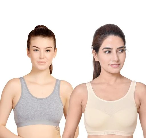 Checkout this latest Sports Bra
Product Name: *Womens Lycra Sports Bra for women Gym, Yoga, Running Bra for Girls Combo Pack*
Fabric: Lycra
Color: Beige
Coverage: Full
Closure: Slip-on
Net Quantity (N): 2
Occassion: Everyday
Padding: Non Padded
Print or Pattern Type: Solid
Seam Style: Seamed
Straps: Regular
Surface Styling: Bows
Type: Sports Bra
Wiring: Non Wired
Add On: Hooks
This Sports Bra made from superior quality branded Lycra Cotton fabric and also used in branded Lycra elastic. This bra provide proper support and will feel soft against your skin. This bra will comfortable to wear all day long.  STOGBULL Sports Bra is guaranteed comfortable and soft to wear.  
Sizes: 
30B (Underbust Size: 27 in, Overbust Size: 30 in) 
32B (Underbust Size: 28 in, Overbust Size: 32 in) 
34B (Underbust Size: 30 in, Overbust Size: 34 in) 
36B (Underbust Size: 32 in, Overbust Size: 36 in) 
38B (Underbust Size: 34 in, Overbust Size: 38 in) 
40B (Underbust Size: 36 in, Overbust Size: 40 in) 
Country of Origin: India
Easy Returns Available In Case Of Any Issue


SKU: 1994317671
Supplier Name: SHREESAI

Code: 603-61656371-059

Catalog Name: Comfy Women Sports Bra
CatalogID_16265802
M04-C54-SC1409