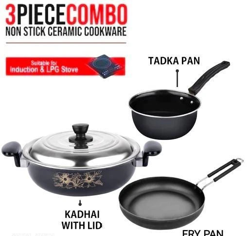 Checkout this latest Pot & Pan Sets
Product Name: *(3 Pieces) Kitchen Accessories Set | Non Stick Induction Friendly Cookware | Kadai with Lid , Fry Pan ,Sauce Pan | Ceramic Hard Anodized | Cast Iron Utensils | Combo Offer for Today*
Material: Cast Iron
Shape: Round
Surface Coating: Non Stick.
Product Breadth: 26 Cm
Product Height: 8 Cm
Product Length: 26 Cm
Net Quantity (N): Pack Of 3
3 Piece Kitchen Accessories Set | Non Stick Induction Friendly Cookware | Kadai with Lid , Fry Pan ,Sauce Pan | Ceramic Hard Anodized | Cast Iron Utensils | Combo Offer for Today
Country of Origin: India
Easy Returns Available In Case Of Any Issue


SKU: ybu5qpaY
Supplier Name: S M GOODS

Code: 597-62584348-0021

Catalog Name: Essential Pot & Pan Sets
CatalogID_16593226
M08-C23-SC1595