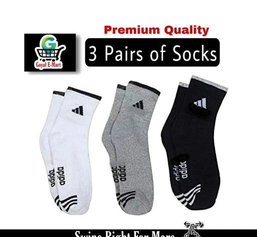 Checkout this latest Socks
Product Name: *Cotton Ankle length Socks ( Pair of 3 ) - Casual socks for men and women , Trending Daily wear Towel socks, Sweat free socks - Regular Mens Socks , Fashionable Branded socks , unisex socks , summer socks for Men and women , fancy Socks for boy and girls , All season regular Ankle length Socks - low cut branded daily wear Socks , Low budget affordable high Quality Ankle length Socks - Ankle Socks - casual Modern Mens Socks Combo of 3 pairs - regular Mens Socks combo of socks - latest design mens socks - multicolor Socks - Goyal E-Mart - High Quality Premium Ankle length Socks in affordable low budget under 100 rupees*
Fabric: Cotton
Type: Sports socks
Pattern: Solid
Multipack: 1
Trendy Fashionable Men Ankle Length Socks . Highly Comfortable. Easy to wash & Knitted mouth Color of Black , Grey , White . A ribbed mouth with Random Branding, cushioned footbed and a flat toe seam, 90% Cotton , 8% polyester, 8% nylon, 1% Elastane
Sizes: Free Size
Easy Returns Available In Case Of Any Issue


SKU: Fashionable Cotton Men Socks
Supplier Name: GOYAL E-MART

Code: 911-62610464-991

Catalog Name: Fancy Modern Men Socks
CatalogID_16601565
M06-C57-SC1240