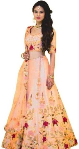 Fancy Designer Flared South indian Bridal lehenga choli