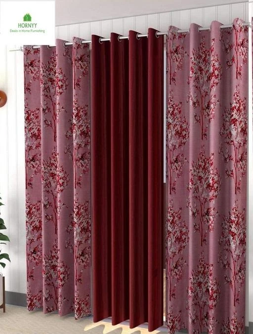 Checkout this latest Curtains & Sheers
Product Name: *HORNYY SUPER PLATINUM 3 CURTAINS,TREE CURTAIN,MAROON COLOUR ,POLYESTER CURTAIN ,PACK OF 3 ( WINDOW, DOOR, LONGDOOR)*
Material: Polyester
Print or Pattern Type: Floral
Length: Door
Net Quantity (N): 3
Sizes:5 Feet (Length Size: 5 ft, Width Size: 4 ft) 
7 Feet (Length Size: 7 ft, Width Size: 4 ft) 
9 Feet (Length Size: 9 ft, Width Size: 4 ft) 
curtains are the perfect addition to your home. Our curtains are available in a variety of sizes and rich colors. The latest designs from which you can Redesign your bedroom unusually. The premium and hot quality wnidow and door curtains.these curtains are easiest to hang on the rods as they pre contain steel rings with a huge diameter so that the curtain could move easily. These curtains allow just the right ammount of light to pass through.100 % imported polyester, so not only can this curtain be used for a long time, but also energy saving. These curtains are available in various colors The style is simple and elegant, it fits many occasions, for example, living room, bedroom, restaurant and hotel etc.As manufacturer of digital printed home textiles, we follow current trends and bring you the latest home fashion. Either a gift to your family or friend, relative or a gift to yourself, the item should be interesting, authentic. Machine or hand wash Soft cycle, do not bleach. Do not iron.We aim to satisfy you well by all our try.
Country of Origin: India
Easy Returns Available In Case Of Any Issue


SKU: 9ZA0K25A
Supplier Name: MSD DECORHUB INDIA

Code: 576-62694528-9941

Catalog Name: Classic Fashionable Curtains & Sheers
CatalogID_16628779
M08-C24-SC1116