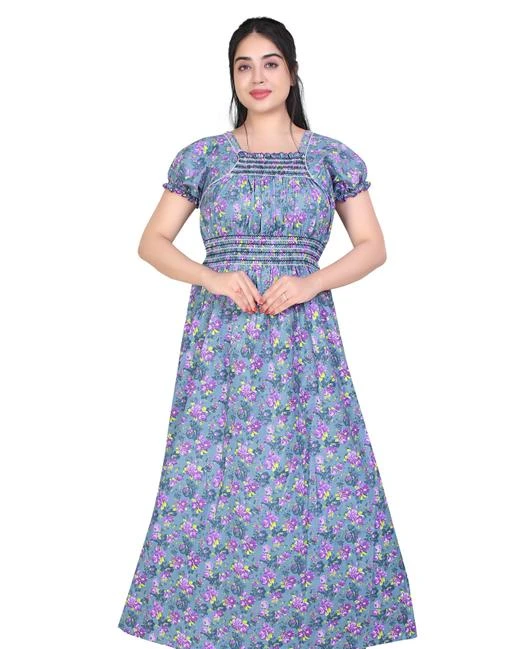 fcity.in Daksh Textiles Cotton Printed Nighty Night Gown Night Dress Night