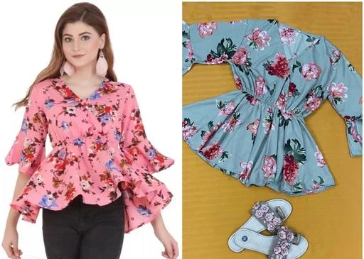 Checkout this latest Tops & Tunics
Product Name: *Fancy Feminine Women Tops & Tunics*
Fabric: Crepe
Sleeve Length: Three-Quarter Sleeves
Pattern: Printed
Multipack: 2
Sizes:
S (Bust Size: 36 in) 
M (Bust Size: 38 in) 
L (Bust Size: 40 in) 
XL (Bust Size: 42 in) 
Country of Origin: India
Easy Returns Available In Case Of Any Issue


Catalog Rating: ★3.3 (4)

Catalog Name: Fancy Feminine Women Tops & Tunics
CatalogID_16718919
C79-SC1020
Code: 973-62959308-9941