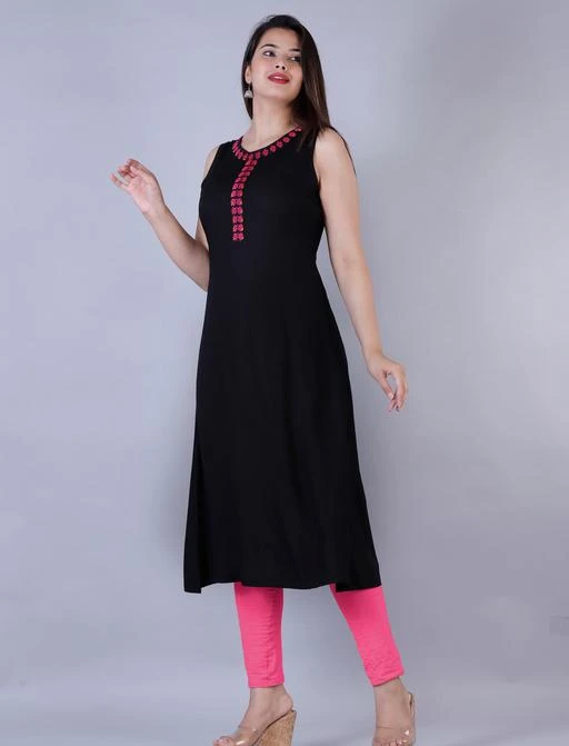 Checkout this latest Kurtis
Product Name: *Myra Sensational Kurtis*
Fabric: Rayon
Sleeve Length: Short Sleeves
Pattern: Embroidered
Combo of: Single
Sizes:
XS (Bust Size: 34 in, Size Length: 44 in) 
S (Bust Size: 36 in, Size Length: 44 in) 
M (Bust Size: 38 in, Size Length: 44 in) 
L (Bust Size: 40 in, Size Length: 44 in) 
XL (Bust Size: 42 in, Size Length: 44 in) 
XXL (Bust Size: 44 in, Size Length: 44 in) 
A good quality kurta for women it comes with great stitching and color which never fades away .This kurta is designed to provide absolute comfort and body fit.Short sleeve in side of product.
Country of Origin: India
Easy Returns Available In Case Of Any Issue


SKU: JK0150Black
Supplier Name: ShreeJi Prints

Code: 403-63064774-999

Catalog Name: Myra Sensational Kurtis
CatalogID_16754075
M03-C03-SC1001