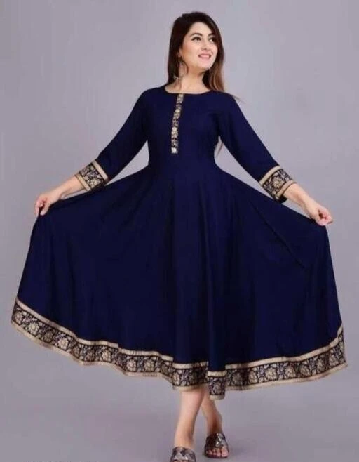 Checkout this latest Kurtis
Product Name: *Anarkali Gown Jivika Fashionable Kurtis*
Fabric: Rayon
Sleeve Length: Three-Quarter Sleeves
Pattern: Solid
Combo of: Single
Sizes:
M (Bust Size: 38 in) 
L (Bust Size: 40 in) 
XL (Bust Size: 42 in) 
XXL (Bust Size: 44 in) 
XXXL, 4XL
Country of Origin: India
Easy Returns Available In Case Of Any Issue


SKU: Arti_002
Supplier Name: AARTI CREATION

Code: 973-63185744-994

Catalog Name: Jivika Fashionable Kurtis
CatalogID_16790256
M03-C03-SC1001