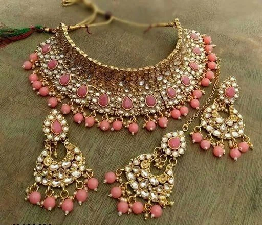Checkout this latest Jewellery Set
Product Name: *Shimmering Colorful  jewellery set *
Base Metal: Alloy
Plating: Gold Plated
Stone Type: Artificial Stones & Beads
Sizing: Adjustable
Type: Necklace Earrings Maangtika
Net Quantity (N): 1
Country of Origin: India
Easy Returns Available In Case Of Any Issue


SKU: KRC02 PEACH
Supplier Name: RK FASHION06

Code: 354-63398656-996

Catalog Name: Elite Chunky Women jewellery set
CatalogID_16854750
M05-C11-SC1093