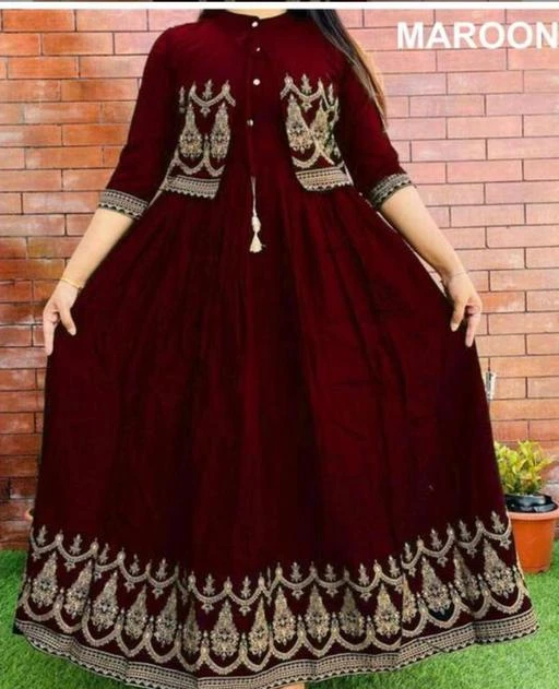 Checkout this latest Kurtis
Product Name: *maroon kurtis with jacket *
Fabric: Cotton
Sleeve Length: Three-Quarter Sleeves
Pattern: Printed
Combo of: Single
Sizes:
XL (Bust Size: 42 in) 
Country of Origin: India
Easy Returns Available In Case Of Any Issue


SKU: BF maroon kurta with jacket 001
Supplier Name: BABITAS FASHIONS

Code: 433-63480138-995

Catalog Name: Chitrarekha Attractive Kurtis
CatalogID_16879552
M03-C03-SC1001