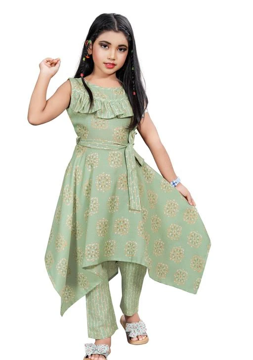 Checkout this latest Kurta Sets
Product Name: *Girls Kurta and Trouser set*
Top Fabric: Cotton
Dupatta: Without Dupatta
Top Shape: A-line
Bottom Type: trousers
Top Length: knee length
Top Pattern: Printed
Sleeve Length: Sleeveless
NEMINATH Girls Kurta and Trouser Set Fabric :- Cotton. Design :- Printed. Set :- Kurta and Trouser( Pent ). Sizes :- 4-5 Years :- ( Top Bust/Chest: 25 in, Top Length: 22 in, Bottom Length: 24 in. ) 6-7 Years :- ( Top Bust/Chest: 27 in, Top Length: 24 in, Bottom Length: 26 in. ) 8-9 Years :- ( Top Bust/Chest: 29 in, Top Length: 26 in, Bottom Length: 28 in. ) 10-11 Years :- ( Top Bust/Chest: 31 in, Top Length: 28 in, Bottom Length: 30 in. ) 12-13 Years :- ( Top Bust/Chest: 33 in, Top Length: 30 in, Bottom Length: 32 in. )  Indian
Sizes: 
4-5 Years (Top Length Size: 22 in, Bottom Length Size: 24 in) 
6-7 Years (Top Length Size: 24 in, Bottom Length Size: 26 in) 
8-9 Years (Top Length Size: 26 in, Bottom Length Size: 28 in) 
10-11 Years (Top Length Size: 28 in, Bottom Length Size: 30 in) 
12-13 Years (Top Length Size: 30 in, Bottom Length Size: 32 in) 
Country of Origin: India
Easy Returns Available In Case Of Any Issue


SKU: KID_9_Pista
Supplier Name: Neminath Creation

Code: 134-63677680-9941

Catalog Name: Classic Kurta Sets
CatalogID_16943877
M10-C32-SC1140