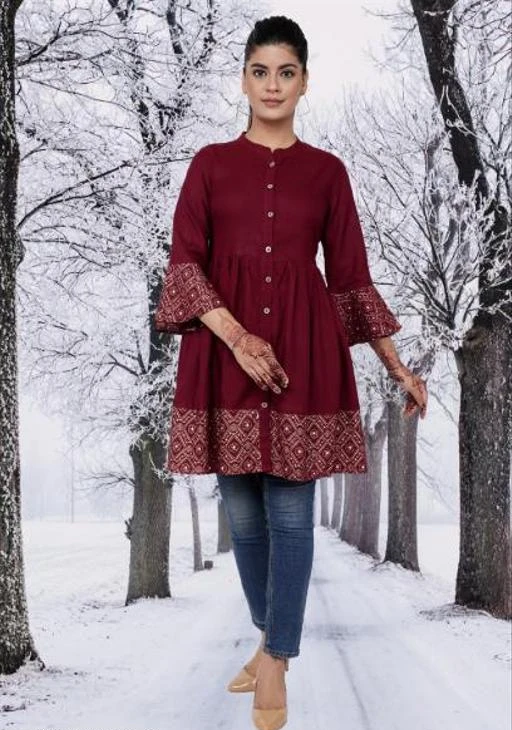 Checkout this latest Tops & Tunics
Product Name: *womens Rayon Printed top, partywear top, festival wear top, trendy top, printed top, womens tops*
Fabric: Rayon
Sleeve Length: Three-Quarter Sleeves
Pattern: Printed
Net Quantity (N): 1
Sizes:
S (Bust Size: 36 in, Length Size: 34 in) 
M (Bust Size: 38 in, Length Size: 34 in) 
L (Bust Size: 40 in, Length Size: 34 in) 
XL (Bust Size: 42 in, Length Size: 34 in) 
XXL (Bust Size: 36 in, Length Size: 34 in) 
womens Rayon Printed top, partywear top, festival wear top, trendy top, printed top, womens tops
Country of Origin: India
Easy Returns Available In Case Of Any Issue


SKU: S-F-9-0-3-0
Supplier Name: ADITI CREATION JAIPUR

Code: 883-63777376-999

Catalog Name: Trendy Modern Women Tops & Tunics
CatalogID_16975751
M04-C07-SC1020