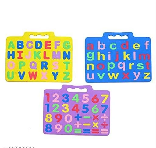 Checkout this latest Educational Toys
Product Name: *Craft Villa Alphabet and Numbers Learning Boards for Kids. Pack of 3 Eva Learning Board for Kids. (Puzzle Mat Measures 13 X 9.25 cm and 1cm Thickness).Educational Toys for Kids Learning*
Recommended Age: 5 - 7 years
SOFT EVA LEARNING BOARD FOR KIDS: New way for children to explore and learn the alphabets and numbers. Interlocking capital and small alphabets and numbers learning board. Eva Foam which is soft and non-toxic for kids; variety of bright colorful alphabets. SAFE FOR KIDS EASY TO USE: All interlocking tiles of board are made of foam which is soft and non-toxic for kids. The interlocking foam board allows your child to play safely as our puzzle learning boards are skin friendly. Safer than wood and plastic with no sharp edges. BRIGHT, VIBRANT COLORS & PATTERN MAKES LEARINING FUN : This vibrantly-colored foam learning board is perfect for keeping your child engaged for hours. The colorful letters & numbers stimulate their minds and exposure to letters and colors. IDEAL FOR: Promote easy learning. Educational Toy with multiple colors which attract kids to play with it. Early education, imagination, creative games, visual sensory development and hand eye coordination etc. Get your growing toddlers in learning their Alphabets with this interlocking foam play mat. WATERPROOF AND EASY TO CLEAN: Eva foam puzzle mat waterproof. You can clean it with a damp cloth and mild soap.
Easy Returns Available In Case Of Any Issue


SKU: Q6-1tEAb
Supplier Name: GRAPHIC DUCKS

Code: 842-63858081-993

Catalog Name: Wonderful Kids Jigsaw educational toy
CatalogID_16999487
M10-C34-SC1293