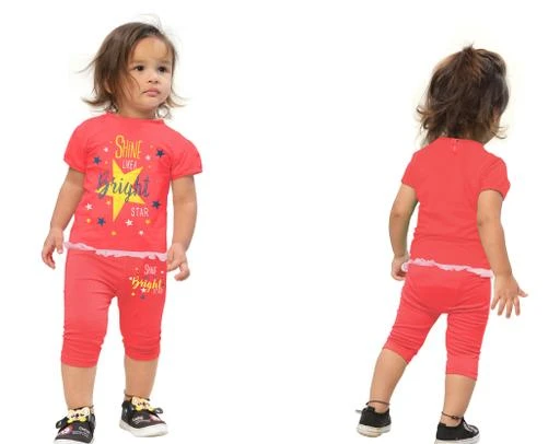 Checkout this latest Clothing Set
Product Name: *Renly star Kids T-shirt and 3/4th Pant Set (1-3 years )( Casual Wear )*
Top Fabric: Cotton Spandex
Bottom Fabric: Cotton Spandex
Sleeve Length: Short Sleeves
Top Pattern: Printed
Bottom Pattern: Printed
Add-Ons: No Add Ons
Sizes:
6-12 Months (Top Chest Size: 19 in, Top Length Size: 13 in, Bottom Waist Size: 16 in, Bottom Length Size: 12 in) 
18-24 Months (Top Chest Size: 21 in, Top Length Size: 14 in, Bottom Waist Size: 17 in, Bottom Length Size: 13.5 in) 
2-3 Years (Top Chest Size: 23 in, Top Length Size: 15 in, Bottom Waist Size: 18 in, Bottom Length Size: 15 in) 
kids t-shirt and three fourth pant 1yrs,2yrs,3 yrs
Country of Origin: India
Easy Returns Available In Case Of Any Issue


SKU: sweetset11004
Supplier Name: UDHAYA GARMENTS

Code: 612-64131552-994

Catalog Name: Tinkle Classy Girls Top & Bottom Sets
CatalogID_17086166
M10-C32-SC1147