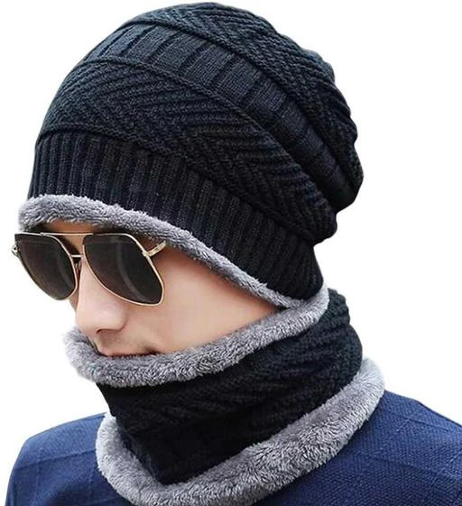 HORNFLOW Unisex Warm Woolen Headband Ear Warmer Earmuffs Ear Cap Ear Cover  Winter Accessories for Men and Women Grey Black