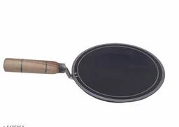 Pure Iron Tawa with Wooden Handle Roti Maker Chapati Tava Indian Kitchen  Utensil