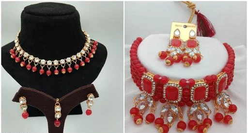 Checkout this latest Jewellery Set
Product Name: *Princess Fancy Jewellery Sets*
Base Metal: Alloy
Plating: Gold Plated
Stone Type: Artificial Beads
Sizing: Adjustable
Type: Necklace Earrings Maangtika
Multipack: 2
Country of Origin: India
Easy Returns Available In Case Of Any Issue


SKU: RP-COMBO2-RO03CHOKER-RO13CHOKER-RED
Supplier Name: Ramdev Product

Code: 132-64265437-048

Catalog Name: Princess Fancy Jewellery Sets
CatalogID_17127257
M05-C11-SC1093
