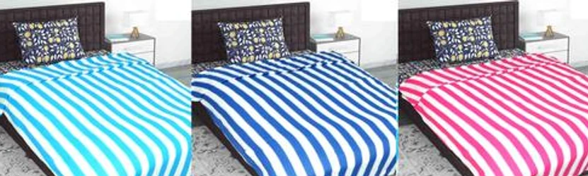 Checkout this latest Blankets, Throws & Quilts
Product Name: *EVOHOME® Super Soft Strips Print Polar/Fleece Heavy Single Bed Woolen Blanket 500 TC Quilt/Rajai/Comforter Blanket Singlea Bed Warm King Size (Set of 3)(152 X 228 cm)*
Fabric: Polyester
Print or Pattern Type: Striped
Multipack: 3
Thread Count: 400
This blanket also has the characteristics similar to a duvet Mattresses Single Bed Fleece Blanket Cotton blankets blankets combo pack winter blanket single blankets blanket double blanket single bed kambal single bed comforter double bed mink blanket.
Sizes: 
Free Size (Length Size: 90 in, Width Size: 60 in) 
Country of Origin: India
Easy Returns Available In Case Of Any Issue



Catalog Name: Gorgeous Fashionable Blankets
CatalogID_17138005
C53-SC1102
Code: 564-64297528-995