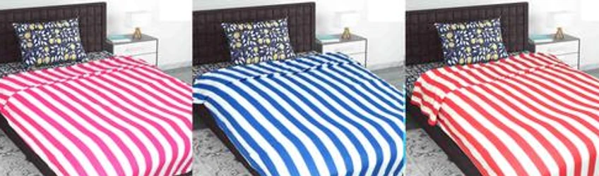 Checkout this latest Blankets, Throws & Quilts
Product Name: *EVOHOME® Super Soft Strips Print Polar/Fleece Heavy Single Bed Woolen Blanket 500 TC Quilt/Rajai/Comforter Blanket Singlea Bed Warm King Size (Set of 3)(152 X 228 cm)*
Fabric: Polyester
Print or Pattern Type: Striped
Multipack: 3
Thread Count: 400
This blanket also has the characteristics similar to a duvet Mattresses Single Bed Fleece Blanket Cotton blankets blankets combo pack winter blanket single blankets blanket double blanket single bed kambal single bed comforter double bed mink blanket.
Sizes: 
Free Size (Length Size: 90 in, Width Size: 60 in) 
Country of Origin: India
Easy Returns Available In Case Of Any Issue



Catalog Name: Gorgeous Fashionable Blankets
CatalogID_17138005
C53-SC1102
Code: 354-64297531-995