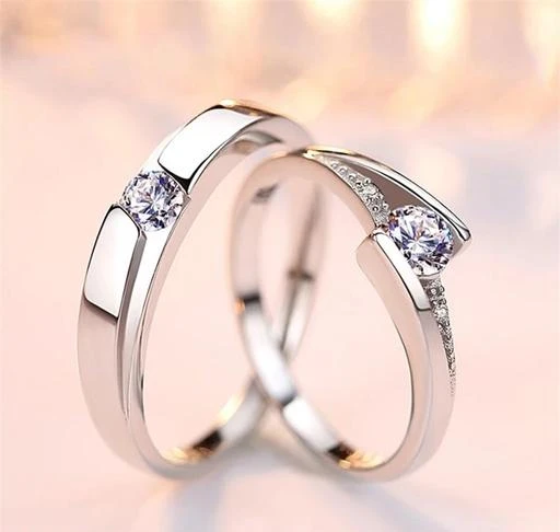 Checkout this latest Rings
Product Name: *Trendy Couple Ring *
Base Metal: Alloy
Plating: Silver Plated
Stone Type: Cubic Zirconia
Type: Couple
Net Quantity (N): 1
Sizes:Free Size
Flexible and adjustable ideal Couple rings Material: silver plated 1 set of 2 pieces of adjustable couple rings for the king and queen. Each set includes a bigger male ring and a smaller female ring. The rings are silver plated and is a beautiful reminder of your everlasting love. Rings can be adjusted as per size  Gift for Her/him: Ideal Valentine
Country of Origin: India
Easy Returns Available In Case Of Any Issue


SKU: Ring-13
Supplier Name: Lovely Sky

Code: 891-64355208-999

Catalog Name: Shimmering Charming Rings
CatalogID_17157648
M05-C11-SC1096