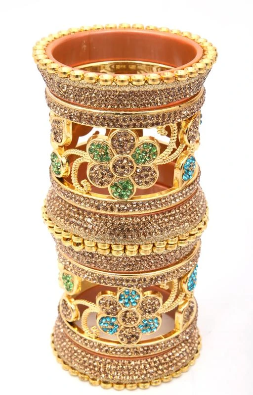 Checkout this latest Bracelet & Bangles
Product Name: *Beautiful Blue And Green Stone Golden Flower Rajwadi Chuda Set ( Pack Of 1 )*
Base Metal: Alloy
Plating: No Plating
Stone Type: Cubic Zirconia/American Diamond
Sizing: Non-Adjustable
Type: Bangle Style
Net Quantity (N): More Than 10
Sizes:2.4, 2.6, 2.8, 2.10
Floral Design Handcrafted Stylish Bangle Set Trendy bangles, perfect for all occasions. Green, Blue, Red Golden Full Stone Set Bridal Bangles . Floral Design Handcrafted Stylish Bangle Set Trendy bangles, perfect for all occasions. Green, Blue, Red Golden Full Stone Set Bridal Bangles 
Jaali Kada, bridal chuda , bangles bridal chuda sets for wedding, bridal chudaa, red color Chuda, Designer Chuda, Bangles Set For Women Girls, Full Stone Jaali Kada Chuda Set, Golden Color Full Stone Chuda Set, Handcrafted Chuda, Wedding Chuda Set red, Latest Design Chuda, Traditional Gold Plated Bangles, Green, Blue, Red Color Full Stone Chuda Set.
Jaali Kada, bridal chuda , bangles bridal chuda sets for wedding, bridal chudaa, red color Chuda, Designer Chuda, Bangles Set For Women Girls, Full Stone Jaali Kada Chuda Set, Golden Color Full Stone Chuda Set, Handcrafted Chuda, Wedding Chuda Set red, Latest Design Chuda, Traditional Gold Plated Bangles, Green, Blue, Red Color Full Stone Chuda Set.
Country of Origin: India
Easy Returns Available In Case Of Any Issue


SKU: GB-1
Supplier Name: Wood arts

Code: 372-64376087-996

Catalog Name: Allure Elegant Bracelet & Bangles
CatalogID_17165545
M05-C11-SC1094