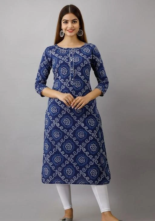 Checkout this latest Kurtis
Product Name: *Trendy Graceful Kurtis*
Fabric: Cotton
Sleeve Length: Three-Quarter Sleeves
Pattern: Printed
Combo of: Single
Sizes:
L (Bust Size: 40 in, Size Length: 46 in) 
Womens Cotton Printed kurta, trendy kurta, partywear kurta, wedding kurta, cotton kurta, festival kurta
Country of Origin: India
Easy Returns Available In Case Of Any Issue


SKU: WT051BLUE
Supplier Name: VAASHI FASHION

Code: 044-64434202-9991

Catalog Name: Trendy Graceful Kurtis
CatalogID_17184490
M03-C03-SC1001