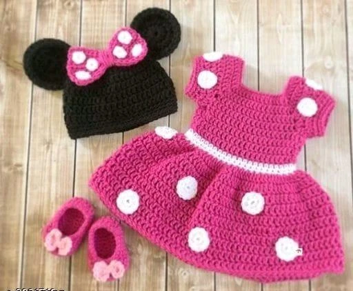 Baby sweater sales frock design