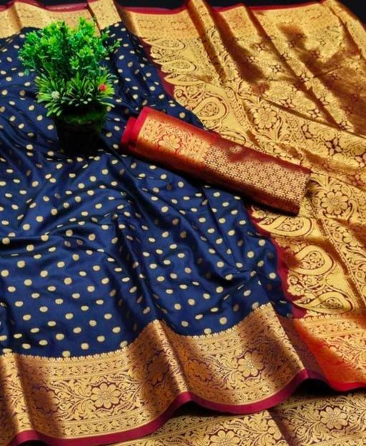 Checkout this latest Sarees
Product Name: * Woven, Solid, Embellished, Self Design Kanjivaram Pure Litchi Silk, Art Banarasi Silk Saree, Jacquard (Dark Blue)*
Saree Fabric: Kanjeevaram Silk
Blouse: Running Blouse
Blouse Fabric: Kanjeevaram Silk
Net Quantity (N): Single
 Lichi Soft Silk Jacquard Woven saree,Tassel Embellished saree, Tassel is seperatly given in saree packages,Blouse is last attached with at the end of saree or at Starting with saree, Dark Blue color Blouse saree,Heavy Golden Border saree, Jacquard Fabric saree, Kanjivaram saree,Pasiely and Floral Pattern saree,Banarasi zari silk threds are used in woven Work,Beautiful saree,Glamours saree, Party wear saree,Wedding saree,fancy saree,Latest Collection saree,Beautiful saree,indian wedding saree,We are also manufacturing handloom saree,silk, Embroidered Embellished saree, lace border saree ,Woven saree,Multicolor saree,Chiffon Solid Printed Saree ,Georgette Saree ,Plain tant,saree,Bandhani saree,Printed Saree ,Chiffon Saree ,Chiffon Lace Border Saree ,Chiffon Printed Saree ,Cotton Silk Saree Bhagalpuri Saree,Art Silk saree ,Cotton Saree,Silk Saree,ikkat,Half & Half Saree ,Banarasi silk saree,kanjivaram saree,Ruffel saree,tant saree,Ruffle saree, floral design saree
Sizes: 
Free Size (Saree Length Size: 5.5 m, Blouse Length Size: 0.8 m) 
Country of Origin: India
Easy Returns Available In Case Of Any Issue


SKU: bg_shagun_007
Supplier Name: SHAGUN SAREE

Code: 596-64879340-5802

Catalog Name: Jivika Voguish Sarees
CatalogID_17325071
M03-C02-SC1004