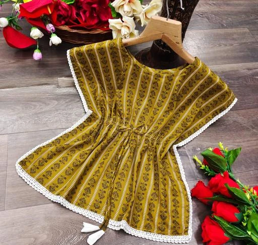 Checkout this latest Tops & Tunics
Product Name: *Girls Yellow Rayon Tops & Tunics Pack Of 1*
Fabric: Rayon
Sleeve Length: Three-Quarter Sleeves
Pattern: Printed
Net Quantity (N): Single
Sizes: 
2-3 Years (Bust Size: 23 in, Length Size: 21 in, Waist Size: 23 in) 
3-4 Years (Bust Size: 23 in, Length Size: 21 in, Waist Size: 23 in) 
4-5 Years (Bust Size: 26 in, Length Size: 23 in, Waist Size: 26 in) 
5-6 Years (Bust Size: 26 in, Length Size: 23 in, Waist Size: 26 in) 
6-7 Years (Bust Size: 28 in, Length Size: 25 in, Waist Size: 28 in) 
7-8 Years (Bust Size: 28 in, Length Size: 25 in, Waist Size: 28 in) 
8-9 Years, 9-10 Years, 15-16 Years
R K Maniyar Girl's Fancy Rayon Kaftan With Fancy Styles And Borders.
Country of Origin: India
Easy Returns Available In Case Of Any Issue


SKU: KAFTAN_LINING_YELLOW
Supplier Name: R K MANIYAR CREATION

Code: 143-64954760-9911

Catalog Name: Modern Stylus Girls Tops & Tunics
CatalogID_17348478
M10-C32-SC1142
.