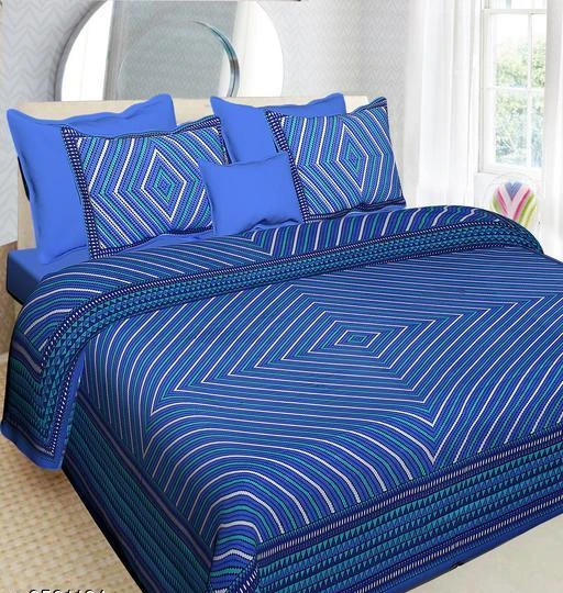 Checkout this latest Bedsheets_500-1000
Product Name: *Trendy Cotton 100 X 90 Double Bedsheets*
Fabric: Cotton
No. Of Pillow Covers: 2
Thread Count: 160
Multipack: Pack Of 1
Sizes:
Queen (Length Size: 100 in Width Size: 90 in Pillow Length Size: 27 in Pillow Width Size: 17 in)
Country of Origin: India
Easy Returns Available In Case Of Any Issue


Catalog Rating: ★3.8 (84)

Catalog Name: Elegant Fancy Cotton 100*90 Double Bedsheets
CatalogID_1038982
C53-SC1101
Code: 453-6521124-888