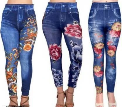 Printed shop jeggings combo