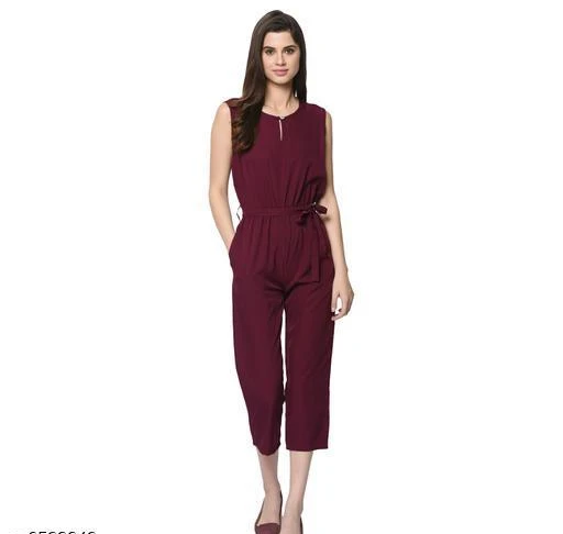 Checkout this latest Jumpsuits
Product Name: *Trendy Partywear Women Jumpsuits*
Fabric: Rayon
Sleeve Length: Sleeveless
Pattern: Solid
Multipack: 1
Sizes: 
XS, S (Bust Size: 36 in, Length Size: 28 in, Waist Size: 28 in) 
M (Bust Size: 38 in, Length Size: 28 in, Waist Size: 30 in) 
L (Bust Size: 40 in, Length Size: 28 in, Waist Size: 32 in) 
XL (Bust Size: 42 in, Length Size: 28 in, Waist Size: 34 in) 
XXL
Easy Returns Available In Case Of Any Issue


Catalog Rating: ★4 (92)

Catalog Name: Trendy Fashionable Women Jumpsuits
CatalogID_1039394
C79-SC1030
Code: 173-6523849-7101