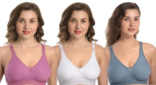 Mielosa Seamless Molded Cup Padded Bra for Women's Combo (Multicolor, Pack  of 3)