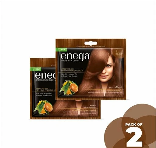  - Enega Cream Hair Color With Argan Oil Green Tea Extract No  Ammonia