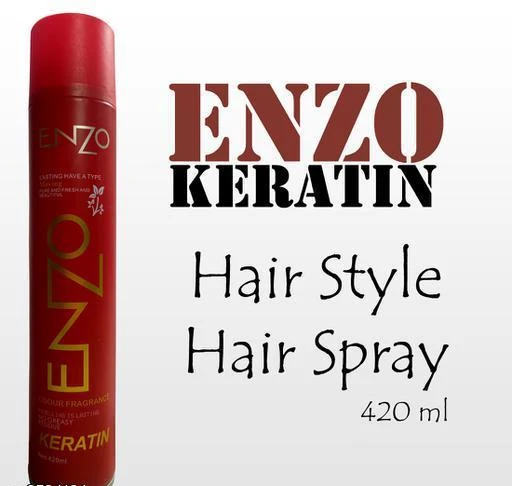  - Quality Enzo Keratin Hair Spray For Men Women Pack Of 2 / Premium