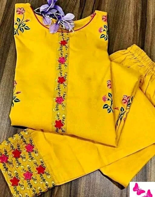 Checkout this latest Kurta Sets
Product Name: *Adrika Pretty Women Kurta Sets*
Kurta Fabric: Cotton
Bottomwear Fabric: Cotton
Fabric: Cotton
Set Type: Kurta With Bottomwear
Bottom Type: Pants
Pattern: Printed
Net Quantity (N): Single
Sizes:
M (Bust Size: 18 in, Kurta Waist Size: 38 in, Kurta Hip Size: 21 in, Kurta Length Size: 40 in, Bottom Length Size: 38 in) 
L (Bust Size: 19 in, Kurta Waist Size: 40 in, Kurta Hip Size: 22 in, Kurta Length Size: 40 in, Bottom Length Size: 38 in) 
XL (Bust Size: 20 in, Kurta Waist Size: 42 in, Kurta Hip Size: 23 in, Kurta Length Size: 40 in, Bottom Length Size: 38 in) 
XXL (Bust Size: 21 in, Kurta Waist Size: 44 in, Kurta Hip Size: 24 in, Kurta Length Size: 40 in, Bottom Length Size: 38 in) 
A STYLISH DIVA LOOK WHICH BRING AN ENRICHED COLOR QUALITY AND SUPREME STICCHING WITH EXPORT QUALITY FABRIC TO MADE AN DIVA LOOK
Country of Origin: India
Easy Returns Available In Case Of Any Issue


SKU: KATRINA 
Supplier Name: LABDHI CREATION

Code: 983-65569685-999

Catalog Name: Adrika Pretty Women Kurta Sets
CatalogID_17557495
M03-C04-SC1003