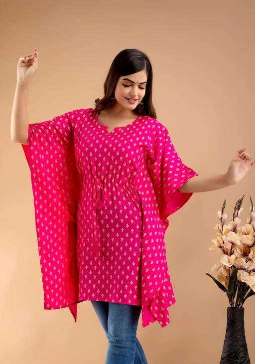 Checkout this latest Long Kaftans
Product Name: *Charvi Pink Rayon Printed Women Kaftan Top*
Fabric: Rayon
Sleeve Length: Three-Quarter Sleeves
Pattern: Printed
Multipack: 1
Sizes:
S (Bust Size: 36 in) 
XL (Bust Size: 42 in) 
L (Bust Size: 40 in) 
M (Bust Size: 38 in) 
XXL (Bust Size: 44 in) 
Charvi Pink Rayon Printed Women Kaftan Top
Country of Origin: India
Easy Returns Available In Case Of Any Issue


SKU: VE113PNK
Supplier Name: VSD Clothing

Code: 453-65639774-9911

Catalog Name: Comfy Glamorous Women Kaftan
CatalogID_17583176
M04-C07-SC1009