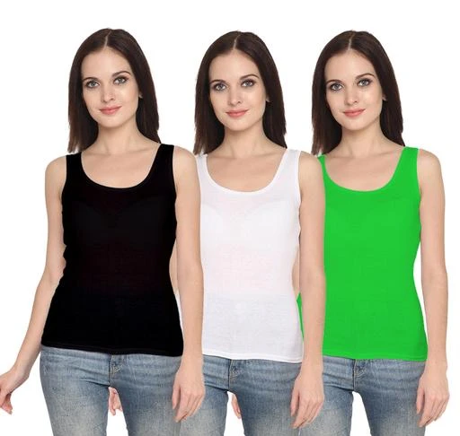  Zoldy Women Blackwhitemint Green Tank Top Vest Camisole Sando /  Comfy