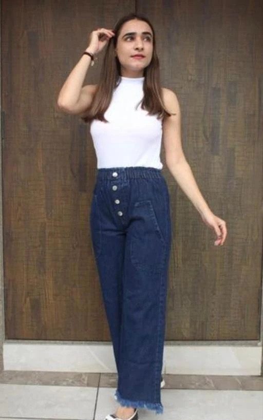 Checkout this latest Palazzos
Product Name: *Trendy Ravishing Glamorous Denim Solid Women Palazzos*
Fabric: Denim
Pattern: Solid
Net Quantity (N): 1
It has 1 Piece Of Women's Trendy  Stylish Women Denim Light Blue Denim Palazzo For Girls ( Pack Of 1 ) 
Sizes: 
28 (Waist Size: 28 in, Length Size: 35 in) 
30 (Waist Size: 30 in, Length Size: 35 in) 
Country of Origin: India
Easy Returns Available In Case Of Any Issue


SKU: Dark Blue 5 Button Palazo
Supplier Name: NICE TRADERS

Code: 192-65714989-996

Catalog Name: Ravishing Glamarous Women Palazzos
CatalogID_17603686
M04-C08-SC1039
.