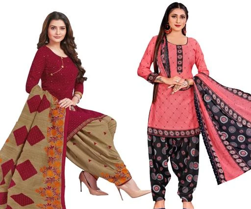 Checkout this latest Suits
Product Name: *AZAD TRENDS Crepe Printed Un-Stitched Stylish Combo Pack of 2 Suit  Salwar Dress Material For Women *
Top Fabric: Synthetic Crepe + Top Length: 2.25 Meters
Bottom Fabric: Crepe + Bottom Length: 2.5 Meters
Dupatta Fabric: Chiffon + Dupatta Length: 2.2 Meters
Lining Fabric: No Lining
Type: Un Stitched
Pattern: Printed
Net Quantity (N): Pack of 2
AZAD TRENDS is Present the Amazing Range Of Stylish Printed Unstitched Salwar Suit Material for the Women, Young Girls. Our dresses are designed to be smooth and comfortable to wear for Women’s. Top -Synthetic, Bottom -Synthetic, Dupatta -Silver Chiffon. This is an unstitched fabric with dimensions of Top-2 meters, Bottom-2.10 meters and Chiffon Dupatta-2. Meters Size - Free Size. Type - Unstitched Dress Material {Salwar Suit}. Style -Salwar Suits. Set Content - With Matching Dupatta (as per the image). ! Kindly be noted it is not ready made product and need to be stitched according to your size. Get in your comfort zone by gifting yourself and your loved ones one of these. Home-wash is adequate for this daily use cotton dress material. As shown in the image salwar and dupatta comes along with this to add the glam. It is perfect for the party wear, wadding collection and many more… These designs symbolize tradition and femininity. They can be worn on any special occasion. All our salwar’s assures you 100% quality
Country of Origin: India
Easy Returns Available In Case Of Any Issue


SKU: Combo-(2)-3004-1002
Supplier Name: AZAD TRENDS

Code: 095-65772357-7992

Catalog Name: Chitrarekha Voguish Salwar Suits & Dress Materials
CatalogID_17620551
M03-C05-SC1002
