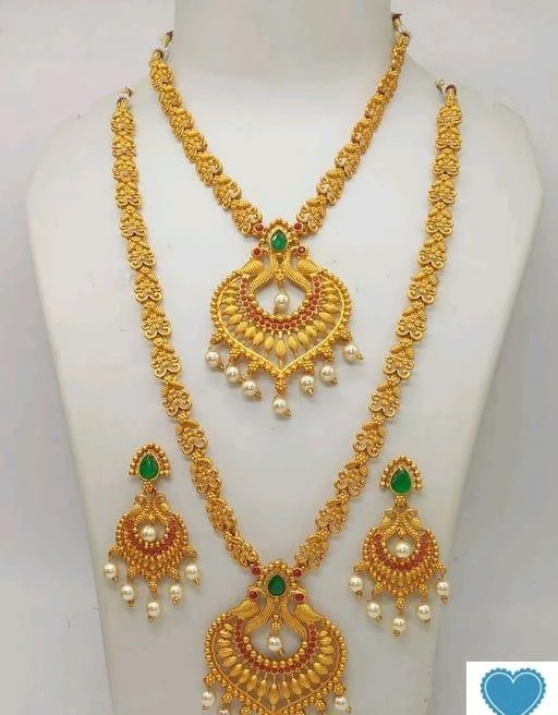 Checkout this latest Jewellery Set
Product Name: *Shimmering chic jewellery Set*
Base Metal: Alloy
Plating: Gold Plated
Stone Type: Artificial Stones
Sizing: Adjustable
Type: Necklace and Earrings
Net Quantity (N): 2 Necklaces (For J-Set)
It has 1 piece of women's Jewellery set
Country of Origin: India
Easy Returns Available In Case Of Any Issue


SKU: wf_3804
Supplier Name: SHREEJI NEW

Code: 892-65851772-995

Catalog Name: Shimmering Chic Jewellery Sets
CatalogID_17644774
M05-C11-SC1093