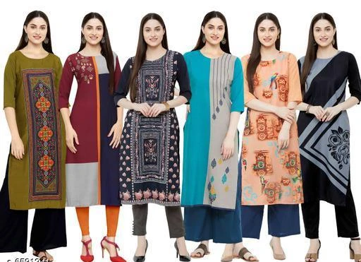 Checkout this latest Kurtis
Product Name: *Trendy Crepe Kurtis*
Fabric: Crepe
Sleeve Length: Three-Quarter Sleeves
Pattern: Printed
Combo of: Combo of 5
Sizes:
S (Bust Size: 36 in, Size Length: 42 in) 
M (Bust Size: 38 in, Size Length: 42 in) 
L (Bust Size: 40 in, Size Length: 42 in) 
XL (Bust Size: 42 in, Size Length: 42 in) 
XXL (Bust Size: 44 in, Size Length: 42 in) 
XXXL (Bust Size: 46 in, Size Length: 42 in) 
4XL (Bust Size: 48 in, Size Length: 42 in) 
Easy Returns Available In Case Of Any Issue


SKU: 058-059-106-110-119-122
Supplier Name: OS INTERNATIONAL

Code: 8001-6591241-9492

Catalog Name: One stop fashion,Aagyeyi Sensational Kurtis
CatalogID_1050162
M03-C03-SC1001