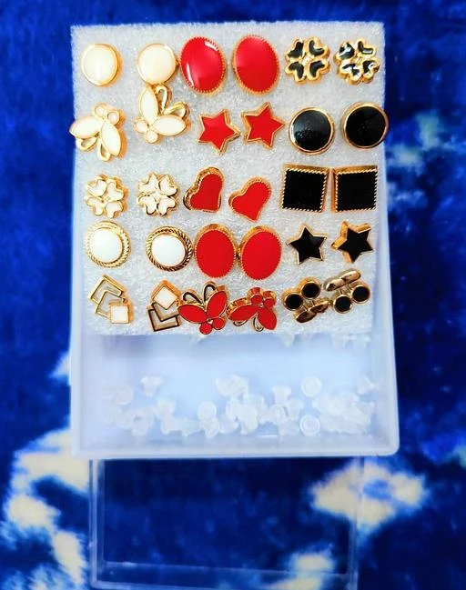 Checkout this latest Earrings & Studs
Product Name: *Combo/Pack/Set of 15 Pairs(each box) of Colorful, Multicolour Mix Design Earring Stud Set with Square Shape Box for, Baby Girls, Kids Girls, Young Girls, Women and Ladies.*
Base Metal: Alloy
Plating: Micro Plating
Sizing: Adjustable
Stone Type: Artificial Stones
Type: Studs
Combo/Pack/Set of 15 Pairs(each box) of Colorful, Multicolour Mix Design Earring Stud Set with Square Shape Box for, Baby Girls, Kids Girls, Young Girls, Women and Ladies.
Country of Origin: India
Easy Returns Available In Case Of Any Issue


SKU: DH0PrFRW
Supplier Name: Blessing traders

Code: 571-66268920-992

Catalog Name: New Earrings & Studs
CatalogID_17780918
M05-C11-SC1091
