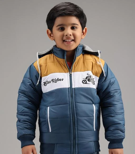 Checkout this latest Jackets & Coats
Product Name: *Trendy Full Sleeve Zipper With Cap Pullover Hoodie/Hood/Sweatshirt/Winter Wear Jacket for Boy & Girls (Pack of 1)*
Fabric: Polyester
Sleeve Length: Long Sleeves
Pattern: Colorblocked
Net Quantity (N): 1
KIDS hd nylon jacket to carry you through the chilly season in style is this jacket from that boasts of a classic design and clean styling. full sleeves with attractive mesh inserts and two side pockets that comes together in perfect harmony to give-off an uber-cool vibe as well as allow utmost wearing comfort. This jacket can be teamed with a white or red T-shirt, a pair of blue jeans and black sneakers to look your absolute best.
Sizes: 
2-3 Years, 3-4 Years, 4-5 Years, 5-6 Years, 6-7 Years, 7-8 Years, 8-9 Years
Country of Origin: India
Easy Returns Available In Case Of Any Issue


SKU: BOY_JKT_BIKE_BLUE
Supplier Name: JD_ENTERPRISES

Code: 145-66387485-999

Catalog Name: Modern Stylus Boys Jackets & Coats
CatalogID_17817484
M10-C32-SC1181