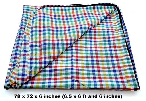 Checkout this latest Mattresses Protectors
Product Name: *SIAN FABRICS Mattress Protector Bed Covers with Zip / Chain 75 x 36 x 6 (Multicolor)*
Material: Cotton
Pattern: Checkered
Water Resistance Level: Not Water Resistant
Closure Type: Zipper
Size: Small Single
Net Quantity (N): 1
Our variety is surpassed only by our quality. We pride ourselves on offering something for everyone - whether it’s traditional, modern, vintage or eclectic - and at unbeatable prices. Protect Your Mattress from Dust and Stains with this Mattress Protector which is Made of Cotton. The Material is Easy to Wash and Maintain. The Size of Mattress is also Fit Properly In Mattress Because Of zipping And Good Cotton Quality. We Offer Good Products And Make More Customer Happy. Please Check Your Mattress Size First. Then Order Mattress Cover Accordingly. 100% Cotton Quality, Easily Washable, Durable Fabric Overall Best Mattress Cover. Zippered Enclosure Easily extend the life of your mattress with your zippered, Cotton, mattress protector. Simply zipper up your mattress cover and your mattress is fully encased Maximum Softness and Comfort Our Cotton Fiberfill Mattress Pad provides you with a heavenly sleeping experience. It has been made with high Quality Cotton fiberfill that fluffs incredibly to give you cozy feel and most relaxing sleep. The top is made of brushed microfiber fabric that gives great comfort against your skin.
Country of Origin: India
Easy Returns Available In Case Of Any Issue


SKU: W3LQoWUB
Supplier Name: SIAN FABRICS

Code: 993-66472864-996

Catalog Name: Attractive Mattresses Protectors
CatalogID_17846612
M08-C24-SC2529