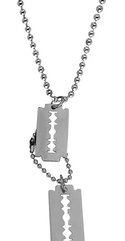 Double Blade Pendant Chain Necklace In SILVER