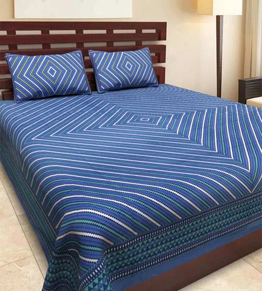 Bedsheets
Trendy Fancy Cotton Double 108 X 90 Bedsheets
Fabric: Cotton
No. Of Pillow Covers: 2
Thread Count: 160
Multipack: Pack Of 1
Sizes:
King (Length Size: 108 in Width Size: 90 in Pillow Length Size: 27 in Pillow Width Size: 17 in)
Country of Origin: India
Sizes Available: 

SKU: blue1-9
Supplier Name: Raju Textile

Code: 235-6689138-6951

Catalog Name: Trendy Fancy Cotton Double 108 X 90 Bedsheets Vol 13
CatalogID_1066457
M08-C24-SC1101
