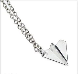 Louis Vuitton LV Paperplane Necklace Silver Metal & Zircon